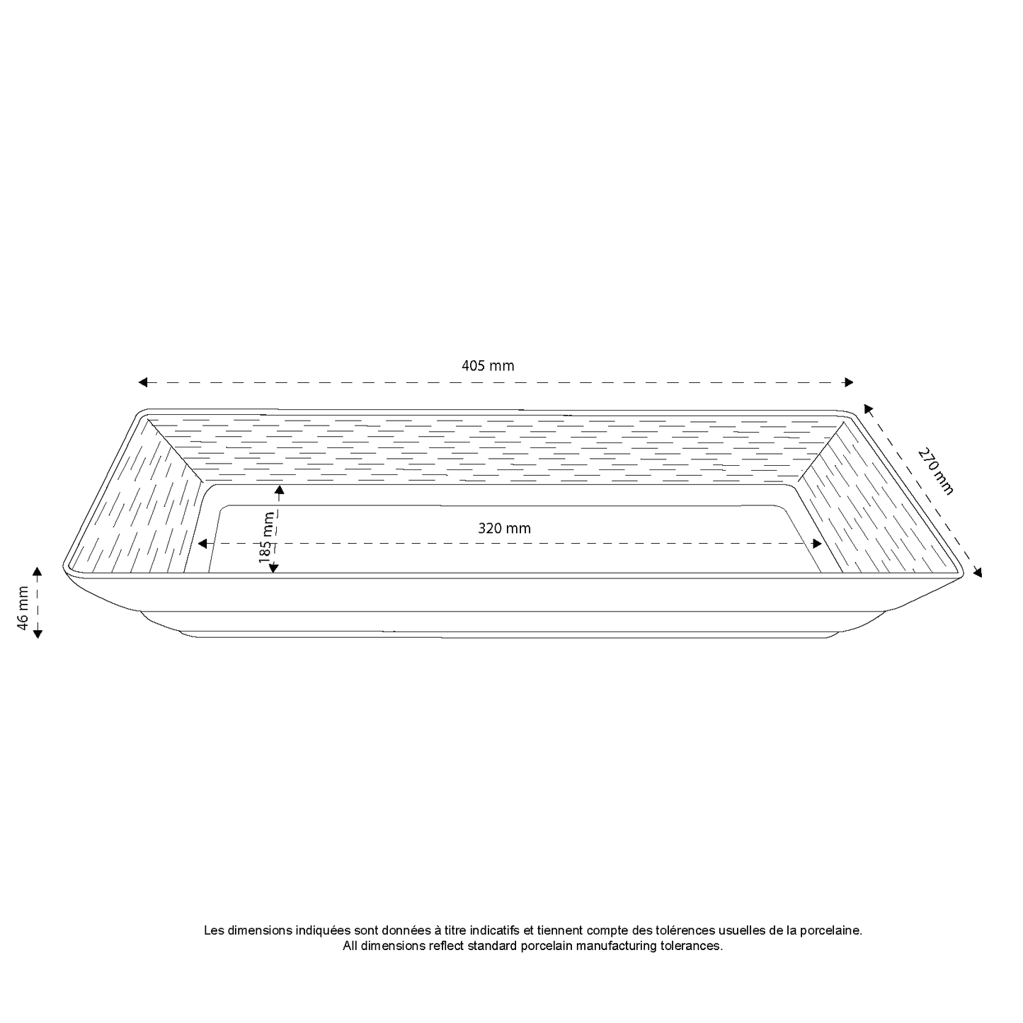 Plat rectangulaire Basket *