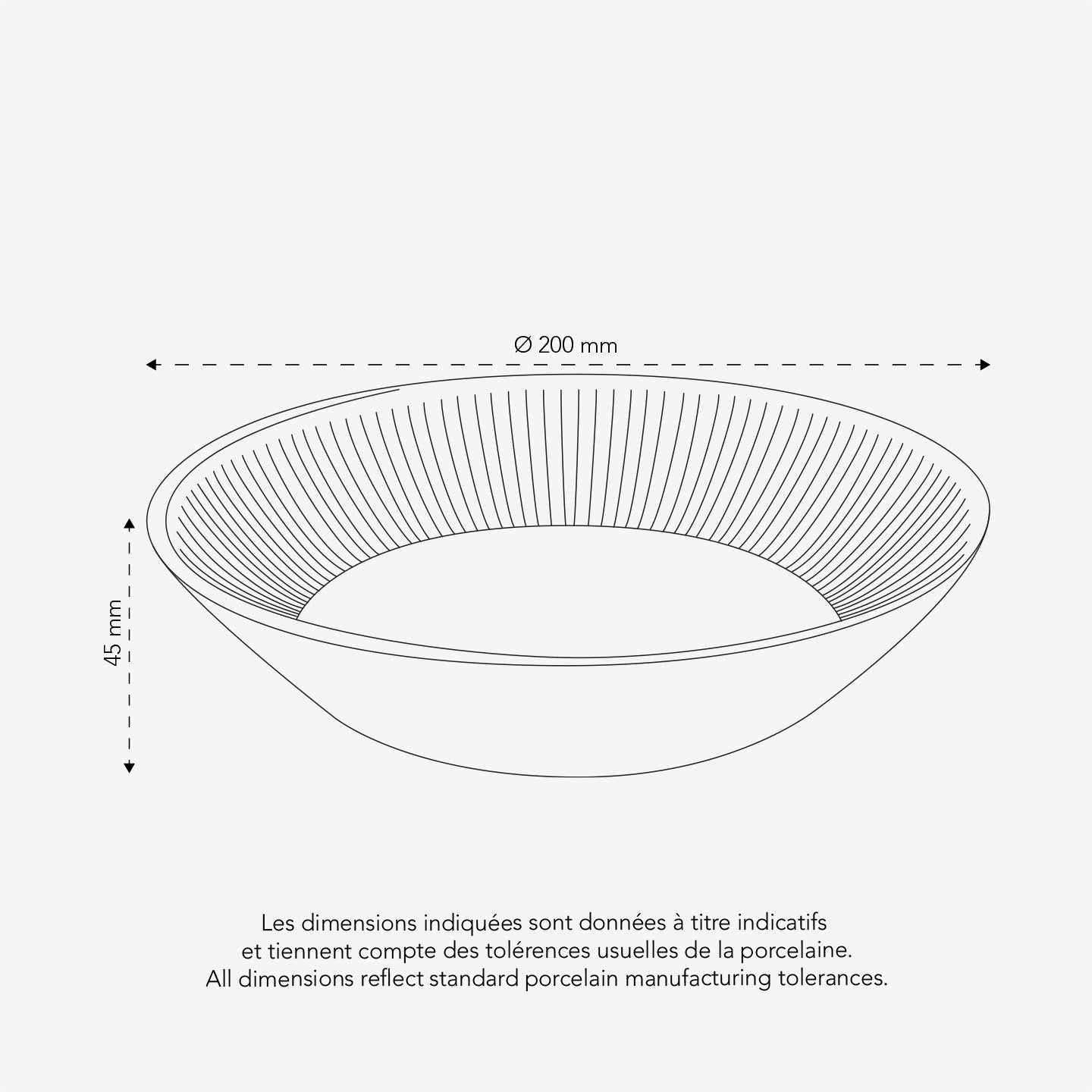 Assiette calotte Plissé *