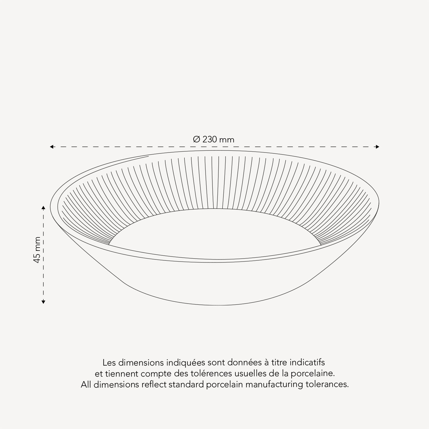 Assiette calotte Plissé *